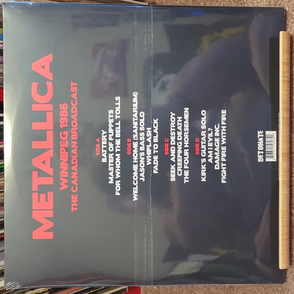 Metallica - Winnipeg '86 Canadian Broadcast Vinyl Record - Picture 2 of 3